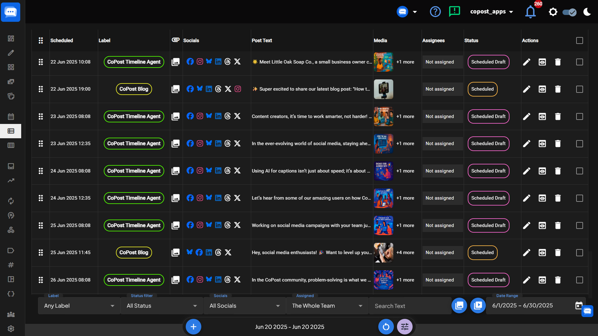 Content Planner Screenshot